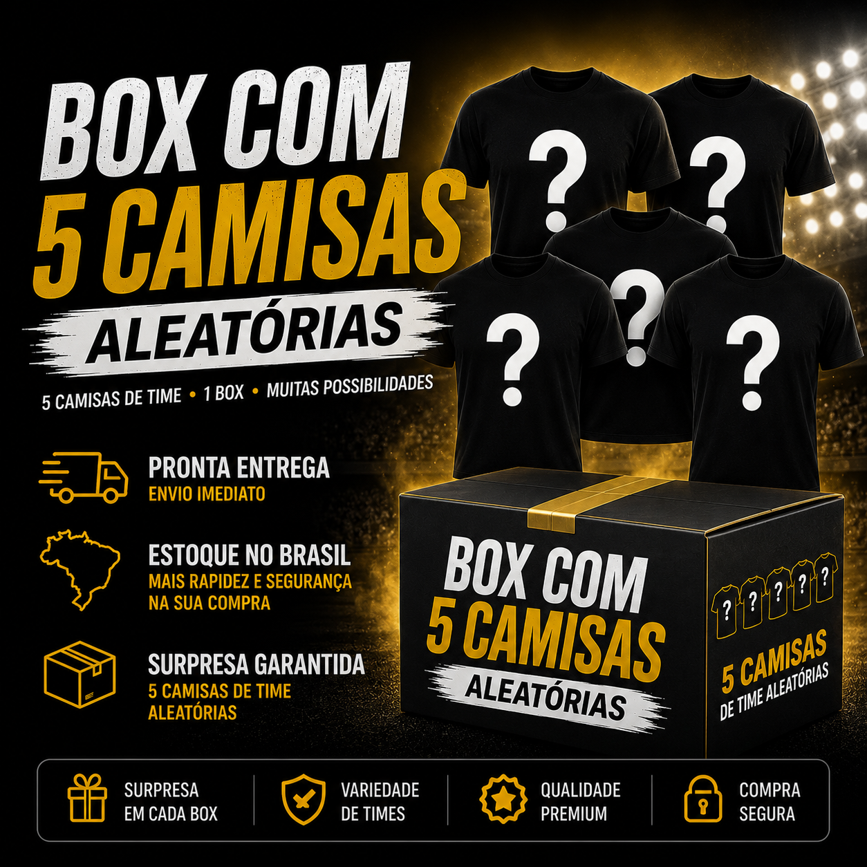 Box - 5 Camisa Misteriosa (envio imediato)