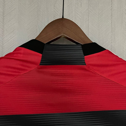 Camisa Flamengo I 23/24 s/n° Torcedor Adidas Masculina - Vermelho+Preto