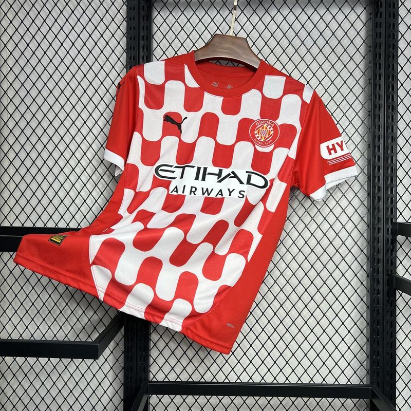 Camisa Girona I 24/25 Puma - Vermlha e Branco