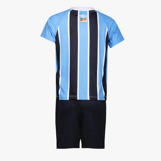 Kit Infantil Grêmio Home 2025 - Azul/Preto