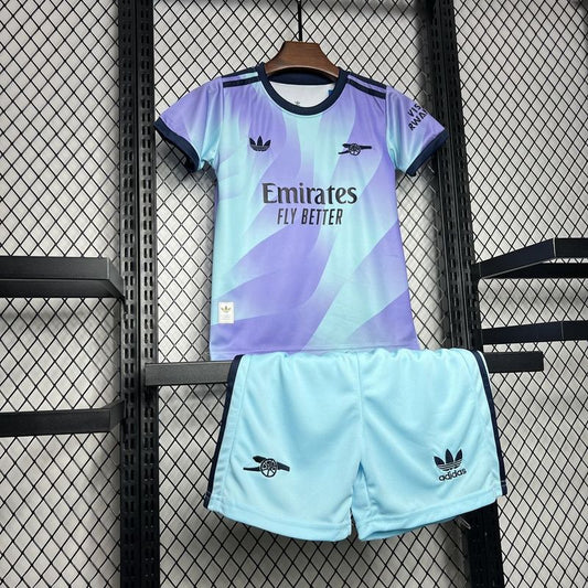 Conjunto Infantil Arsenal Third 24/25 - Roxa