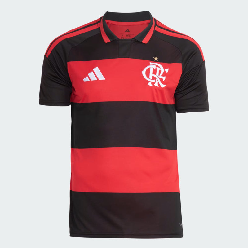 Camisa Flamengo I 2026/27 Torcedor Adidas Masculina - Vermelho+Preto