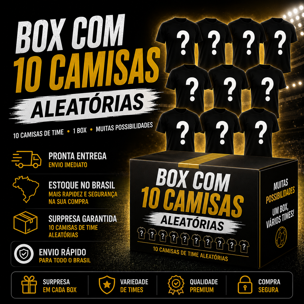 Box - 10 Camisa Misteriosa (envio imediato)