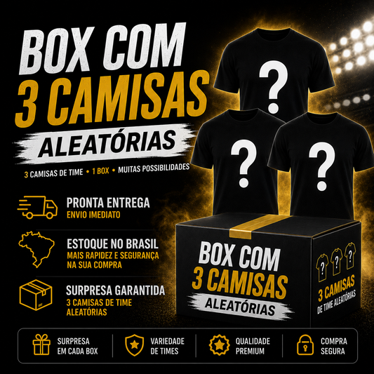 Box - 3 Camisas Aleatorias  (envio imediato)