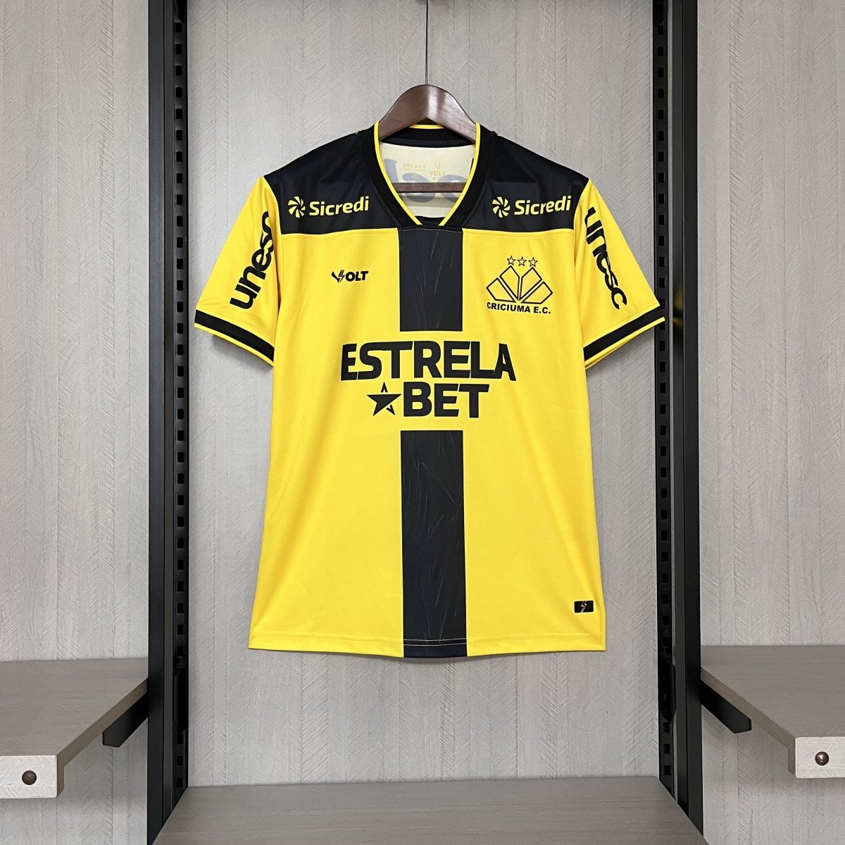 Camisa do Criciuma  2025 Preta e amarela