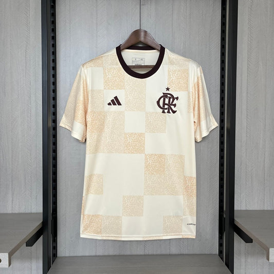 Camisa Flamengo 24/25 Adidas Pre Jogo Masculina - Bege