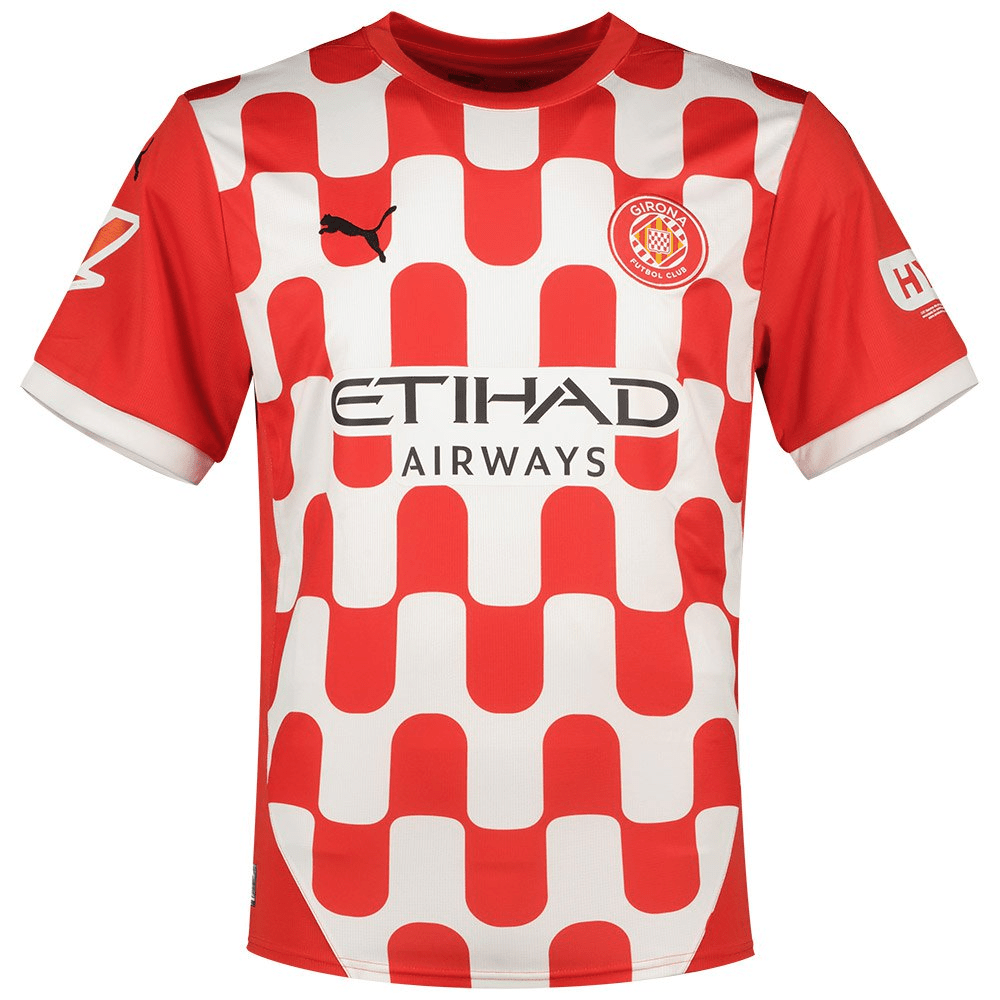 Camisa Girona I 24/25  Puma - Vermlha e Branco
