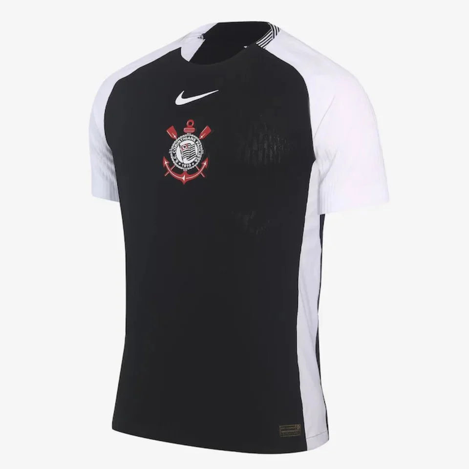 Camisa Nike Corinthians  II 2025  Torcedor - Preta e Branca - Masculina
