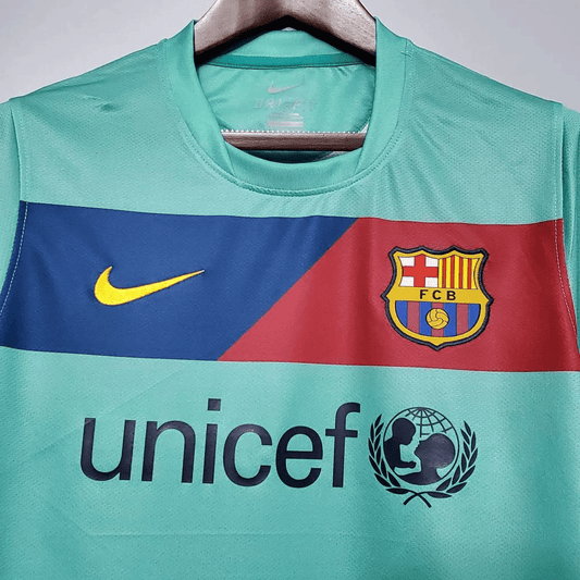Camisa Retrô Barcelona Away 2010/11 Azul