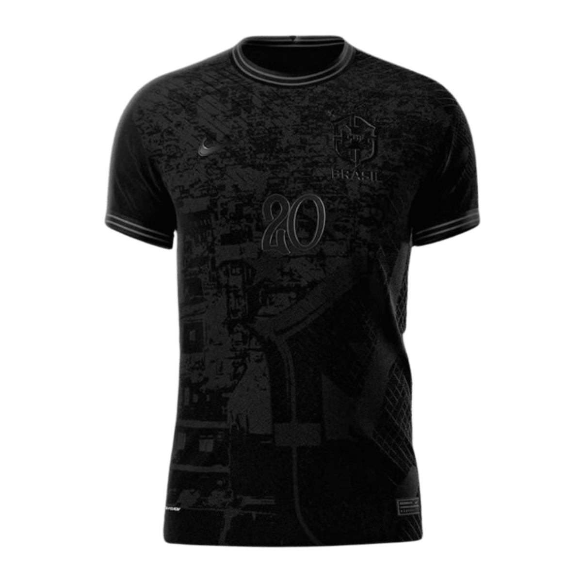 Camisa Seleção Brasil 2022 Nike - Preto - Conceito  All Black