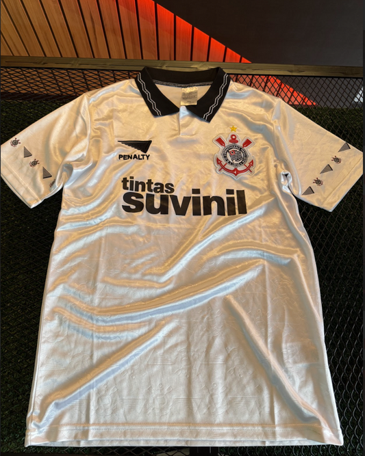 [PRONTA ENTREGA] Camisa Corinthians Retrô Home 1995/96 Suvinil Masculina