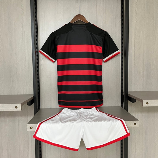 Kit Infantil Flamengo I 24/25 Torcedor Adidas - Vermelho+Preto