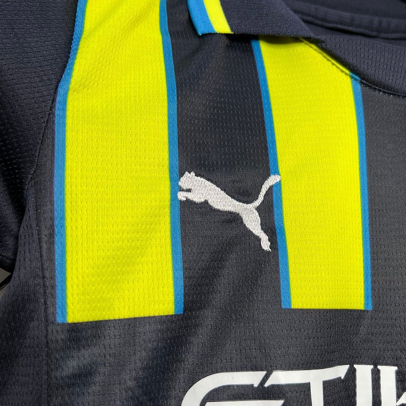 Kit Infantil Manchester City 24/25 - Preto e Verde